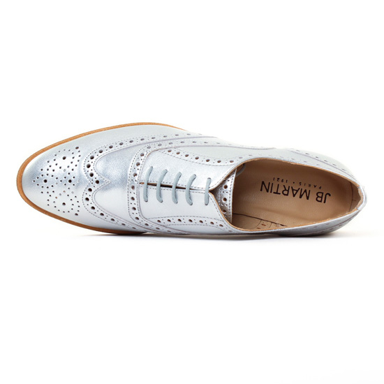 derbies gris argent mode femme printemps été - Photo Produit 4