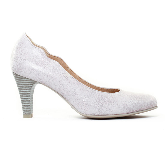 escarpins gris argent blanc mode femme printemps été - Photo Produit 2
