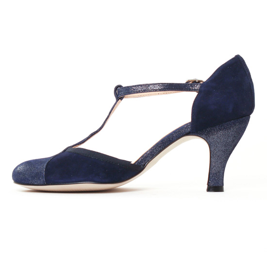 escarpins salomé bleu marine mode femme printemps été - Photo Produit 3