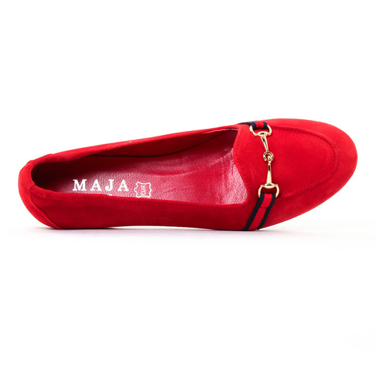 mocassins rouge mode femme printemps été - Photo Produit 4