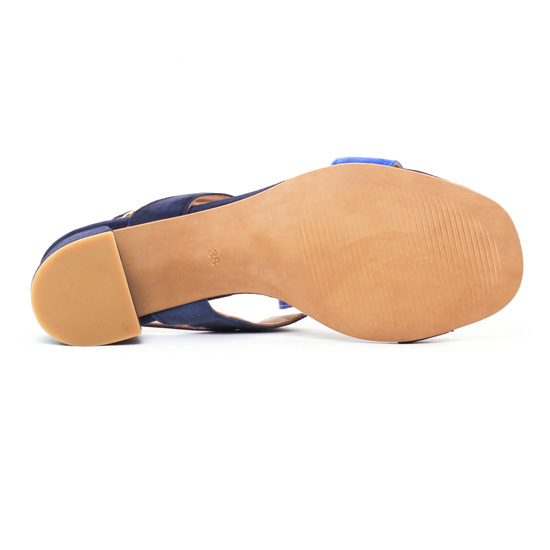 nu-pieds talon bleu marine mode femme printemps été - Photo Produit 5