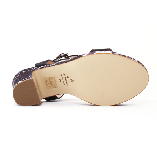 nu-pieds talons hauts noir mode femme printemps été - Photo Produit 5