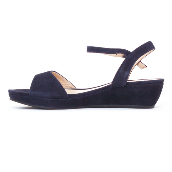 sandales compensées bleu marine mode femme printemps été - Photo Produit 3