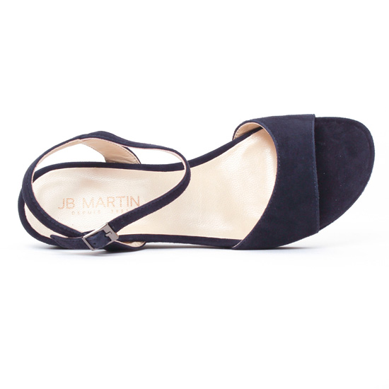 sandales compensées bleu marine mode femme printemps été - Photo Produit 4
