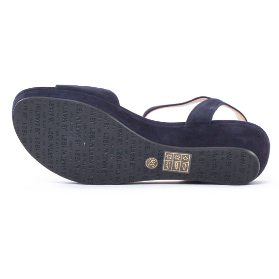 sandales compensées bleu marine mode femme printemps été - Photo Produit 5
