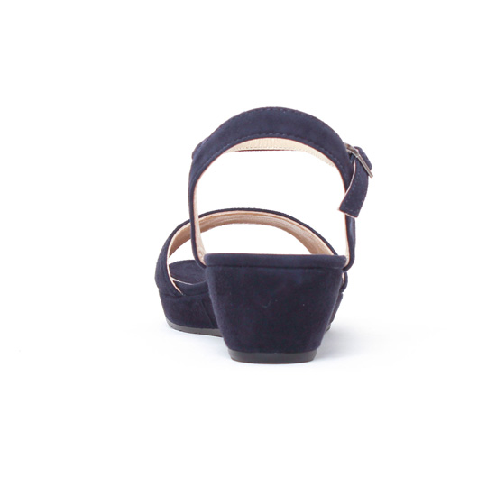 sandales compensées bleu marine mode femme printemps été - Photo Produit 6