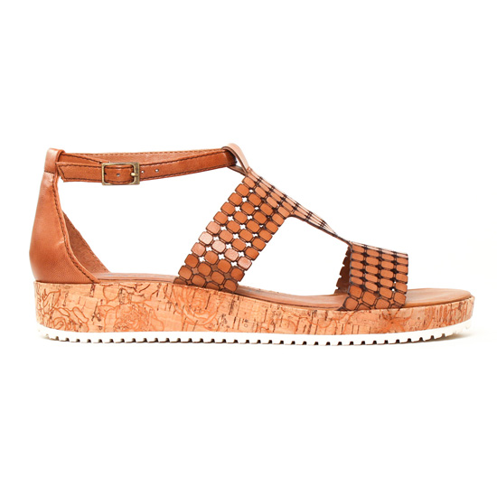 sandales compensées marron mode femme printemps été - Photo Produit 2