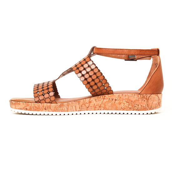 sandales compensées marron mode femme printemps été - Photo Produit 3