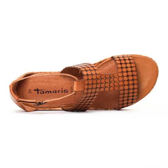 sandales compensées marron mode femme printemps été - Photo Produit 4