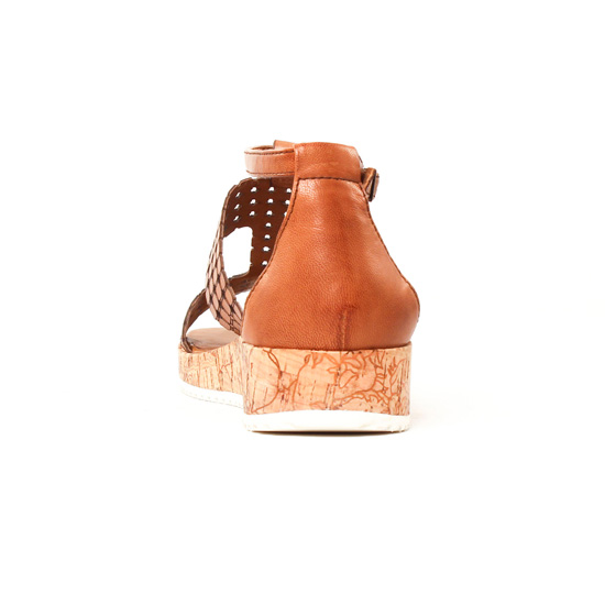 sandales compensées marron mode femme printemps été - Photo Produit 7