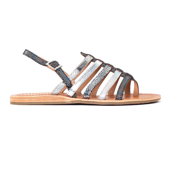 sandales gris argent mode femme printemps été - Photo Produit 2