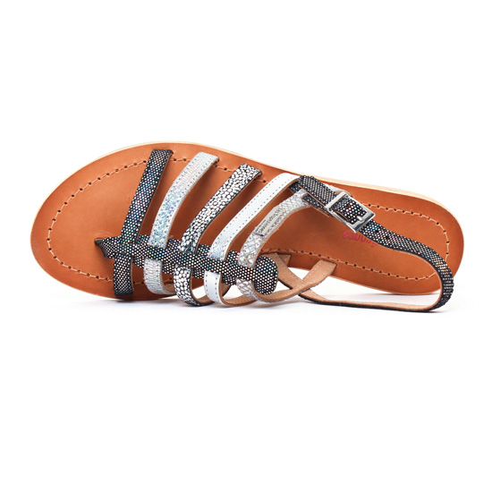 sandales gris argent mode femme printemps été - Photo Produit 4