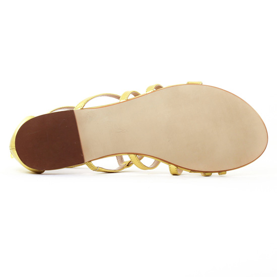 sandales jaune doré mode femme printemps été - Photo Produit 5