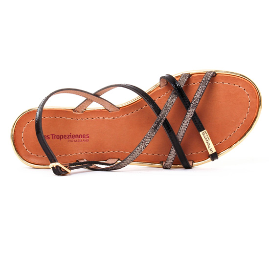 sandales noir argent mode femme printemps été - Photo Produit 4