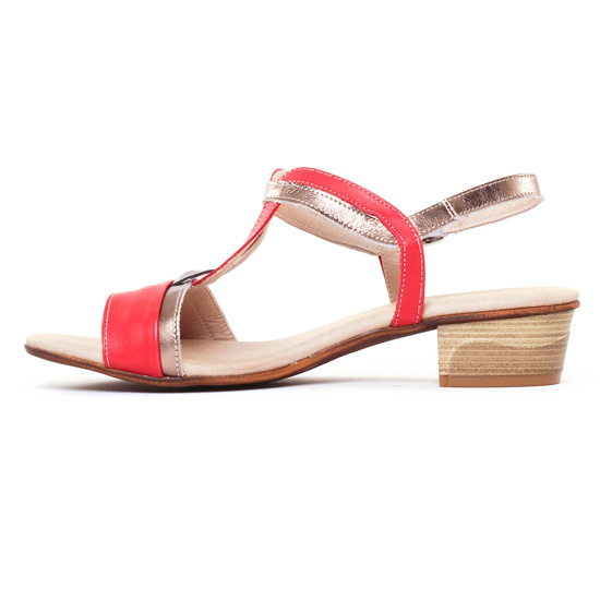 sandales rouge mode femme printemps été - Photo Produit 3