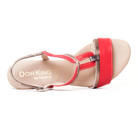 sandales rouge mode femme printemps été - Photo Produit 4