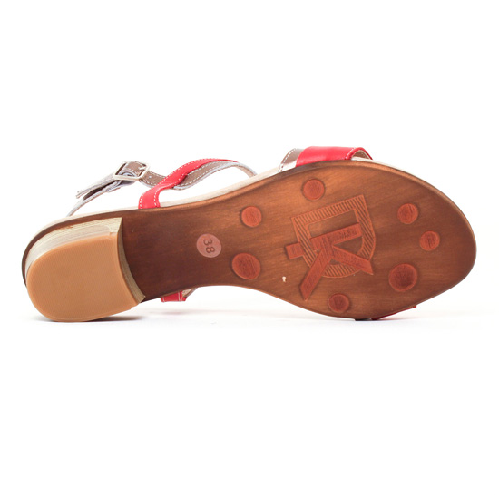 sandales rouge mode femme printemps été - Photo Produit 5
