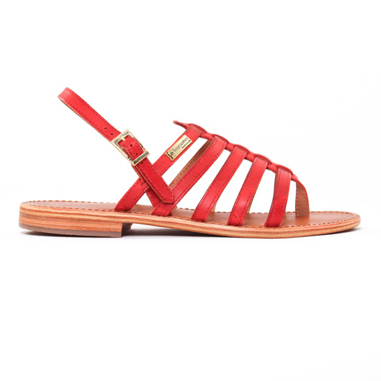 sandales rouge mode femme printemps été - Photo Produit 2