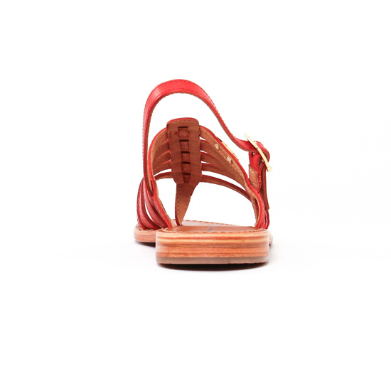 sandales rouge mode femme printemps été - Photo Produit 7