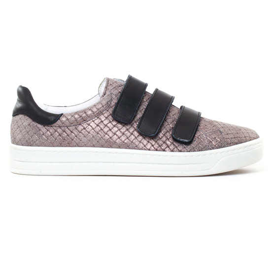 tennis gris doré noir mode femme printemps été - Photo Produit 2