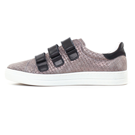 tennis gris doré noir mode femme printemps été - Photo Produit 3