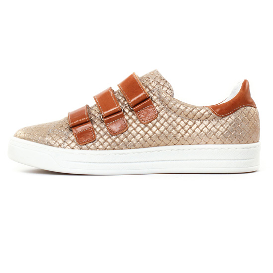tennis marron doré mode femme printemps été - Photo Produit 3