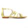 sandales jaune doré mode femme printemps été vue 2