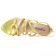 sandales jaune doré mode femme printemps été vue 4