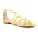 sandales jaune doré mode femme printemps été vue 1