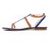 sandales marron bleu mode femme printemps été vue 3