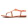sandales orange marron mode femme printemps été vue 3