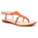 sandales orange marron mode femme printemps été vue 1
