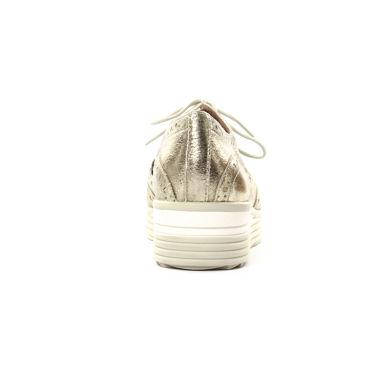 chaussure compensé doré