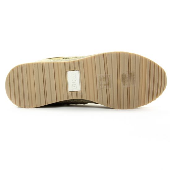 baskets mode beige doré mode femme printemps été - Photo Produit 5