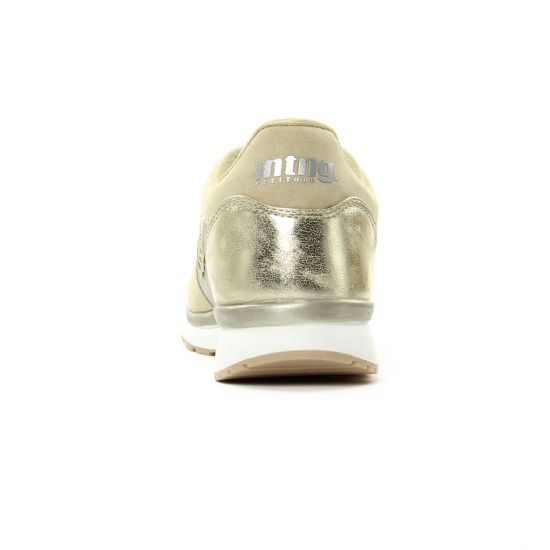 baskets mode beige doré mode femme printemps été - Photo Produit 7