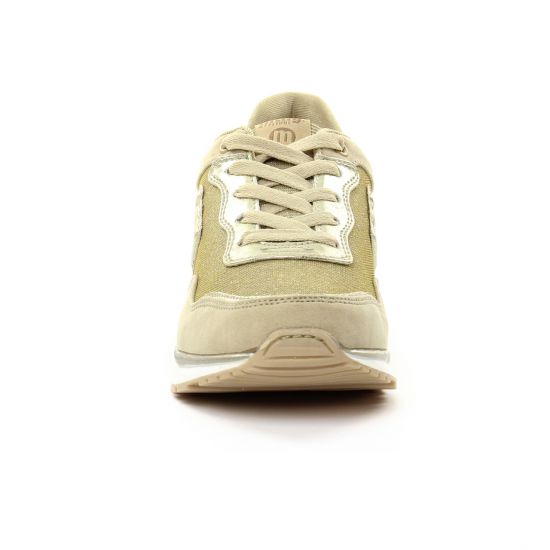 baskets mode beige doré mode femme printemps été - Photo Produit 6