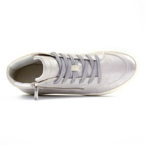 baskets mode gris argent mode femme printemps été - Photo Produit 4