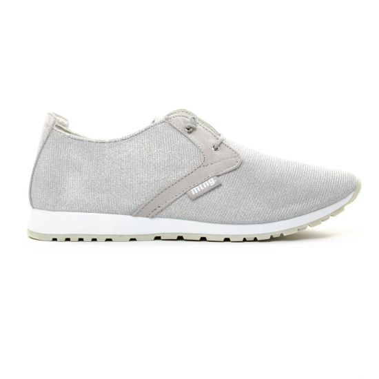 baskets mode gris argent mode femme printemps été - Photo Produit 2