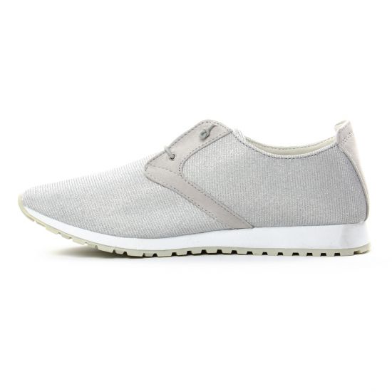 baskets mode gris argent mode femme printemps été - Photo Produit 3