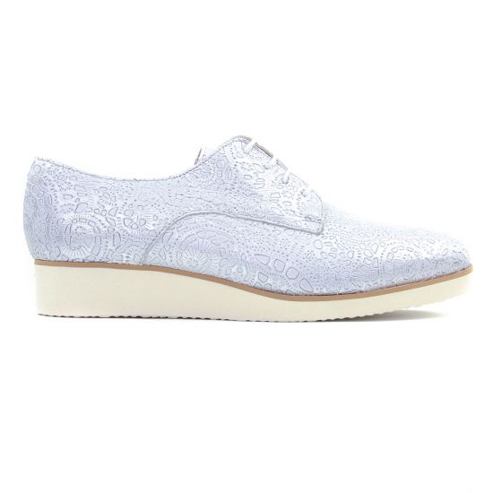 derbys compensées blanc argent mode femme printemps été - Photo Produit 2