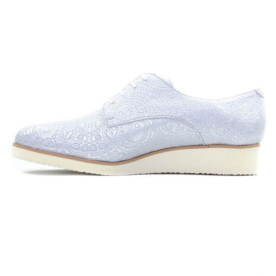 derbys compensées blanc argent mode femme printemps été - Photo Produit 3