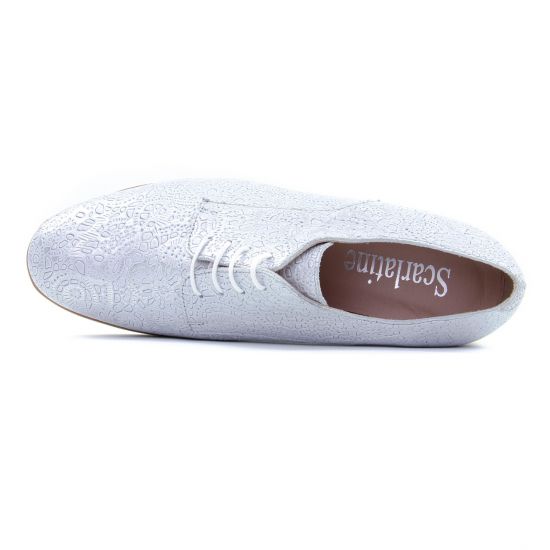 derbys compensées blanc argent mode femme printemps été - Photo Produit 4