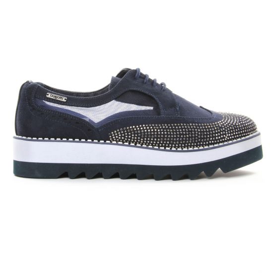 derbys compensées bleu marine mode femme printemps été - Photo Produit 2