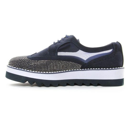 derbys compensées bleu marine mode femme printemps été - Photo Produit 3