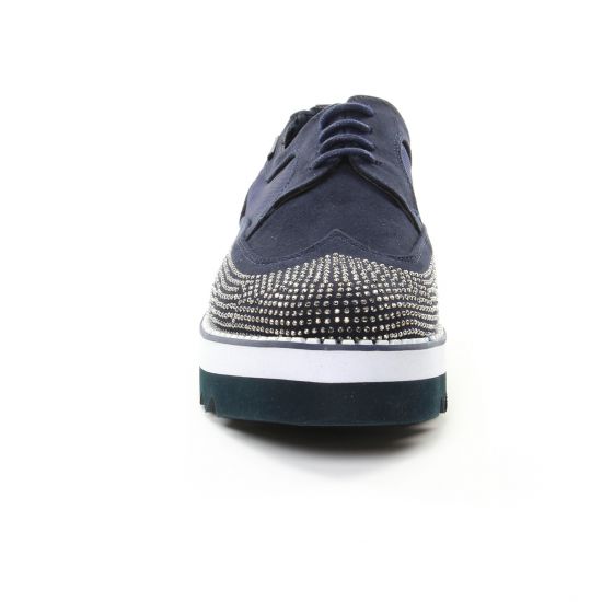 derbys compensées bleu marine mode femme printemps été - Photo Produit 6