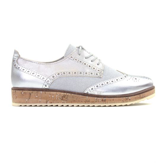 derbys compensées gris argent mode femme printemps été - Photo Produit 2
