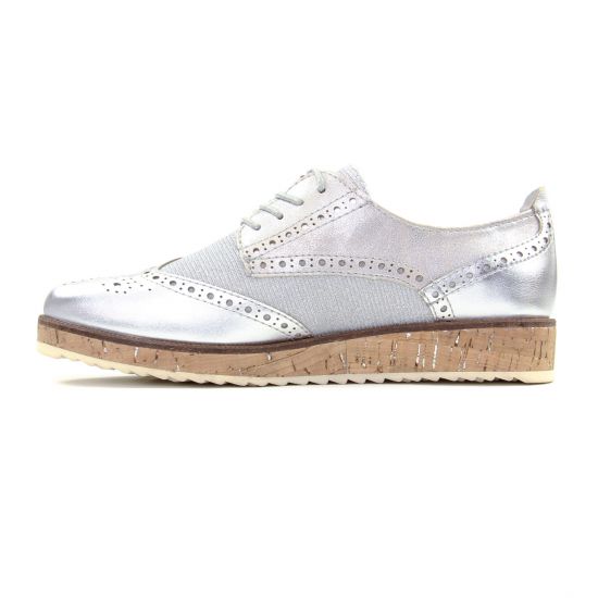derbys compensées gris argent mode femme printemps été - Photo Produit 3