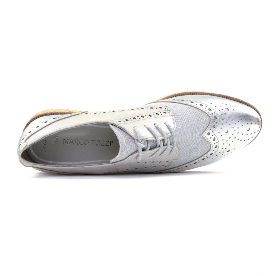 derbys compensées gris argent mode femme printemps été - Photo Produit 4