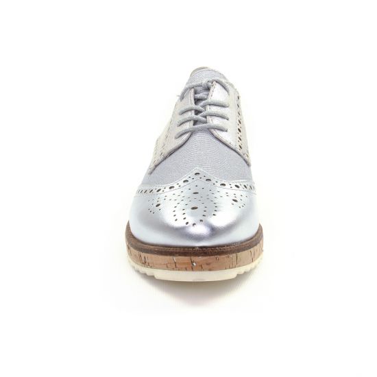 derbys compensées gris argent mode femme printemps été - Photo Produit 5