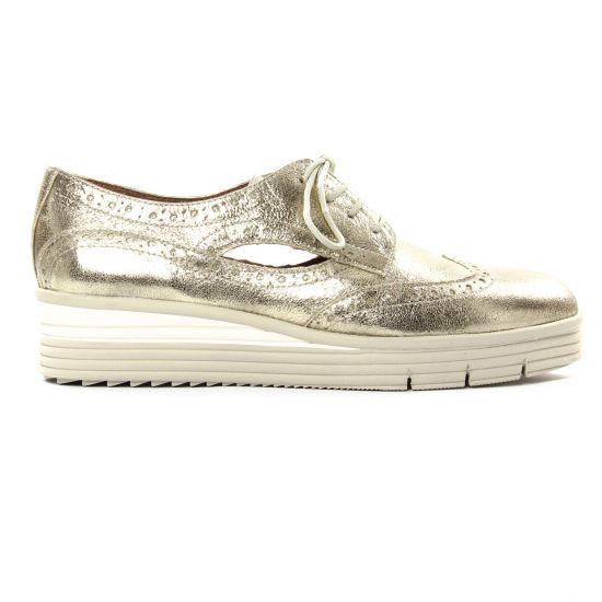 derbys compensées marron doré mode femme printemps été - Photo Produit 2